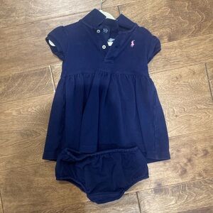 Baby navy polo dress
